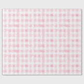 Papier Cadeau Pretty Pink White Plaid Stripes Bridal Shower (Plat)