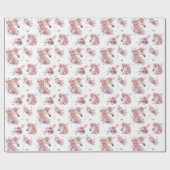 Papier Cadeau Pretty Ponies and Petals Horse Wrapping Paper (Plat)