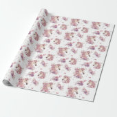 Papier Cadeau Pretty Ponies and Petals Horse Wrapping Paper (Déroulé)