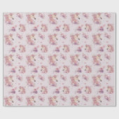 Papier Cadeau Pretty Ponies and Petals Horse Wrapping Paper (Plat)