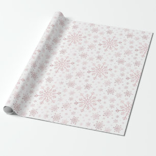 Papier Cadeau Pretty rose Flammes de neige de Noël en hiver bla