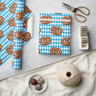 Papier Cadeau Pretzels de l'Oktoberfest allemande