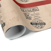 Papier Cadeau Preuve vrai crime meurtre mystère rôle (Coin rond)