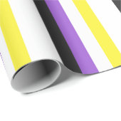 Papier Cadeau Pride non binaire (Coin rond)