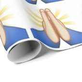 Papier Cadeau prier émoji (Coin rond)