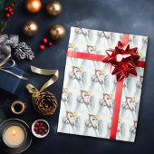 Papier Cadeau Prier Petite fille Ange avec ailes