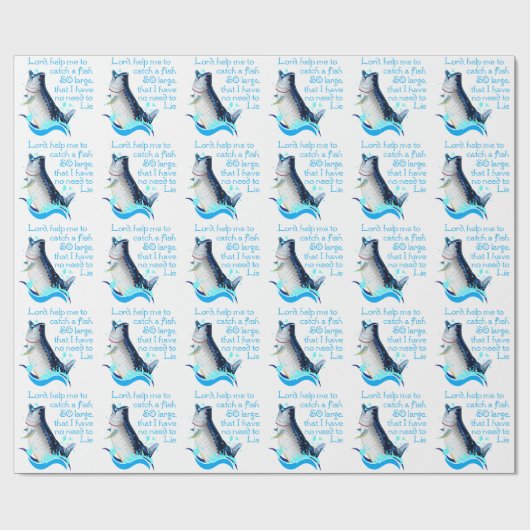 Papier Cadeau Prière de pêche (Plat)