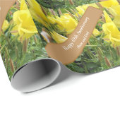 Papier Cadeau Primrose du soir du 69e anniversaire (Coin rond)