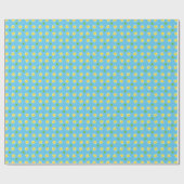 Papier Cadeau Primroses, Pois verts sur Turquoise, Polkas (Plat)