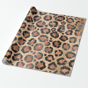 Papier Cadeau Prince d'Or noir Brown Leopard
