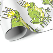 Papier Cadeau Prince princesse Sketch de grenouille (Coin rond)