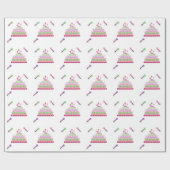 Papier Cadeau Princess Cake et Wands magiques (Plat)