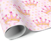 Papier Cadeau Princess Crown (Coin rond)