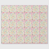 Papier Cadeau Princess Frog Fairy Tale Mot Cloud Nom Collage (Plat)