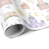 Papier Cadeau Princesse Baby shower Motif (Coin rond)