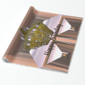 Papier Cadeau Princesse Crown Birthday Girl (Déroulé)