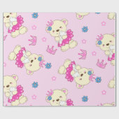 Papier Cadeau Princesse de l'ours rose (Plat)