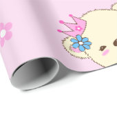 Papier Cadeau Princesse de l'ours rose (Coin rond)