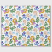 Papier Cadeau Princesse et animaux de compagnie  (Plat)