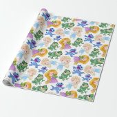 Papier Cadeau Princesse et animaux de compagnie  (Déroulé)