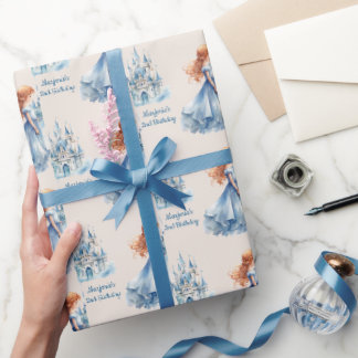 Papier Cadeau Princesse et Château