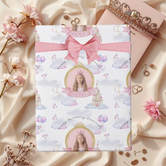 Papier Cadeau Princesse Fairytale mignonne rose fille photo Anni