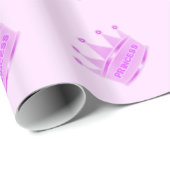 Papier Cadeau Princesse héritière mignonne de roses pâles de (Coin rond)