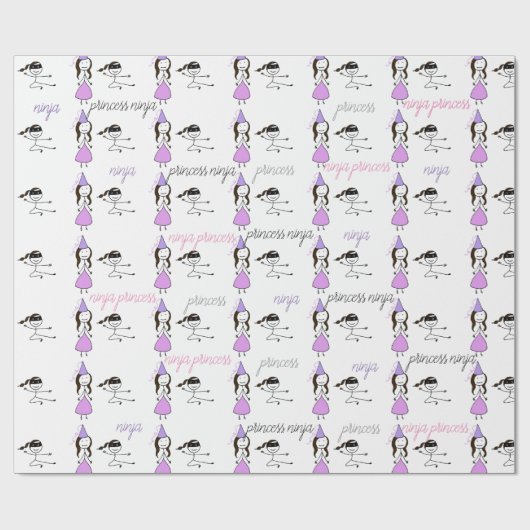 Papier Cadeau Princesse Ninja Giftwrap (Plat)