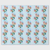 Papier Cadeau Princesse sirène rousse Thunder_Cove (Plat)