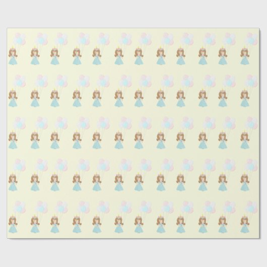 Papier Cadeau Princesse Unicorn (Plat)
