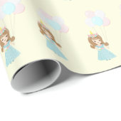 Papier Cadeau Princesse Unicorn (Coin rond)