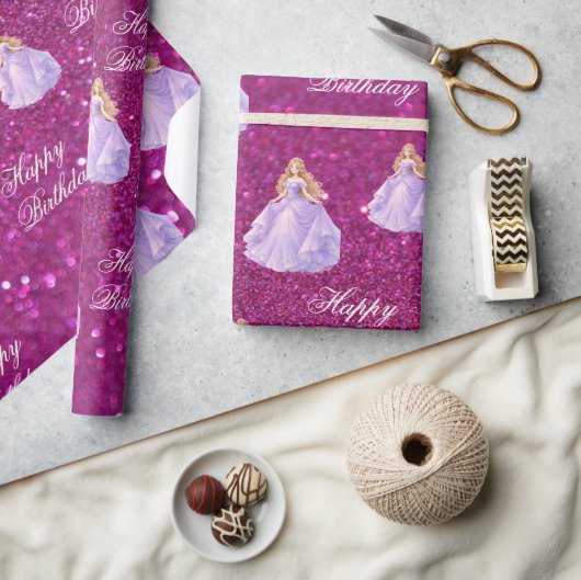 Papier Cadeau Princesse Violette  (Artisanat)