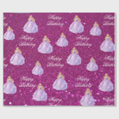 Papier Cadeau Princesse Violette  (Plat)