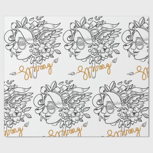 Papier Cadeau Printemps (Plat)