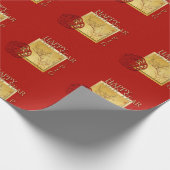 Papier Cadeau Printemps chinois porc année 2019 papier d'emballa (Coin)