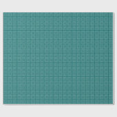 Papier Cadeau Prises carrés Turquoise Blanc (Plat)