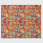 Papier Cadeau Prisme Orange Brûlé Élégant (Plat)