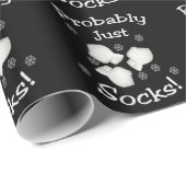 Papier Cadeau Probablement juste chaussettes (Coin rond)