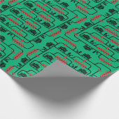 Papier Cadeau Problème de chariot - Arrière - plan vert (Coin)