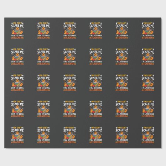 Papier Cadeau Prof de 4e année drôle Halloween Fantôme (Plat)