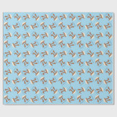 Papier Cadeau Prof de maths symbole de pi en chocolat drôle (Plat)