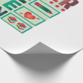 Papier Cadeau Professeur Cadeaux | Enseignant Live Love Learn (Coin)