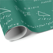 Papier Cadeau professeur de mathématiques algebra geek (Coin rond)
