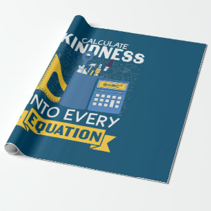Papier Cadeau Professeur de mathématiques Calculer la gentilless
