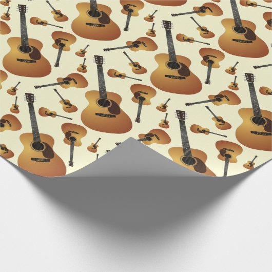 Papier Cadeau Professeur de musique de guitare acoustique (Coin)