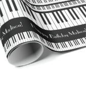 Papier Cadeau Professeur de musique de piano (Coin rond)