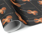 Papier Cadeau Professeur de musique violon (Coin rond)