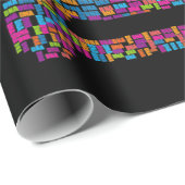 Papier Cadeau professeur de science des nuages de biologie moléc (Coin rond)