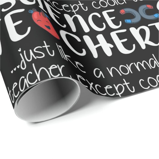 Papier Cadeau Professeur de sciences (Coin rond)