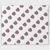 Papier Cadeau Professeur Merci Mosaic Rouge Pomme Appréciation (Plat)